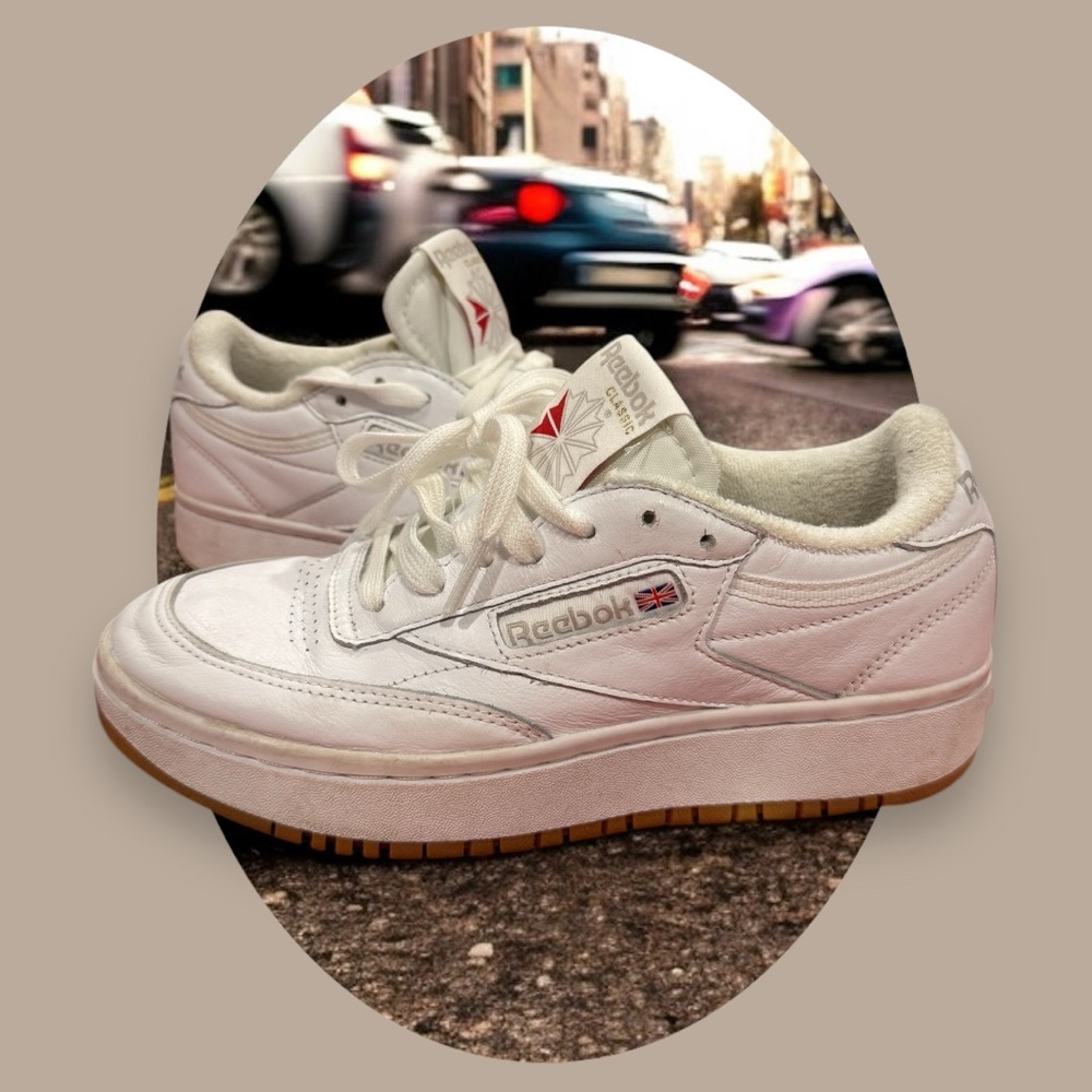 Reebok White Leather Trainers